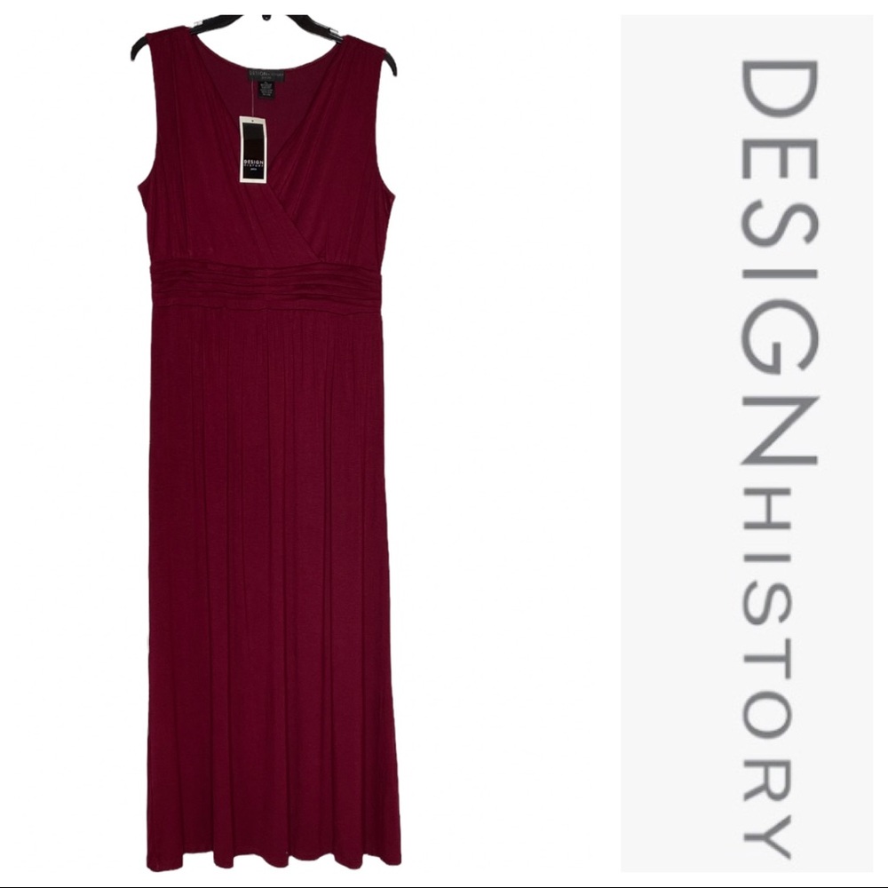 Brand New! Design History Burgundy Sleeveless Maxi Dress Size PL